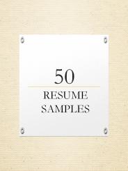 50 resume samples