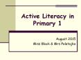 Active Literacy in Primary 1 PowerPoint PPT Presentation