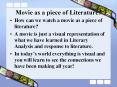 Movie as a piece of Literature? PowerPoint PPT Presentation