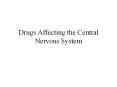 Drugs Affecting the Central Nervous System PowerPoint PPT Presentation