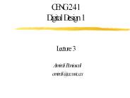 CENG 241 Digital Design 1  Lecture 3