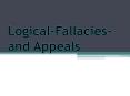 Logical-Fallacies-and Appeals PowerPoint PPT Presentation