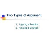 Two Types of Argument