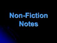 Non-Fiction Notes