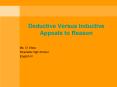 Deductive Versus Inductive Appeals to Reason PowerPoint PPT Presentation