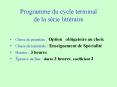Programme du cycle terminal de la s PowerPoint PPT Presentation