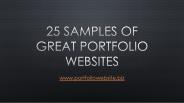 25 samples of great portfolio websites
