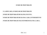 SURSE DE PERTURBATII