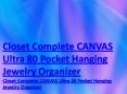 Closet Complete CANVAS Ultra 80 Pocket Hanging Jewelry Organizer PowerPoint PPT Presentation