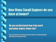 How Many Small Engines do you have at home?