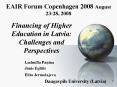 EAIR Forum Copenhagen 2008 August 23-28, 2008 PowerPoint PPT Presentation
