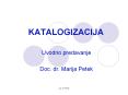 KATALOGIZACIJA PowerPoint PPT Presentation