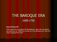THE BAROQUE ERA PowerPoint PPT Presentation