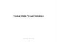 Textual Data; Visual Variables PowerPoint PPT Presentation