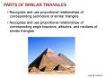 PARTS OF SIMILAR TRIANGLES PowerPoint PPT Presentation