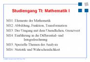 Studiengang TI: Mathematik I