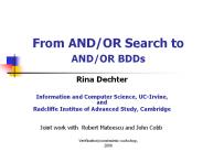 From AND/OR Search to AND/OR BDDs