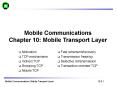 Mobile Communications Chapter 10: Mobile Transport Layer PowerPoint PPT Presentation