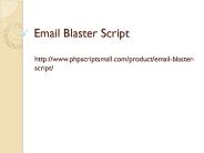 Email Blaster Script
