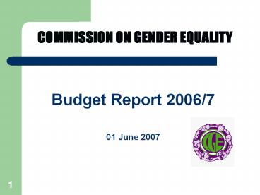 Budget Report 2006/7