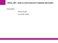 DSCG_UE5 : audit en environnement comptable informatis PowerPoint PPT Presentation