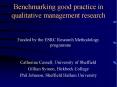 Benchmarking good practice in qualitative management research PowerPoint PPT Presentation