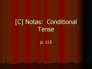 [C] Notas: Conditional Tense