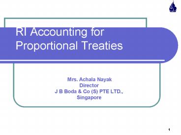 RI Accounting for Proportional Treaties