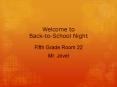Welcome to Back-to-School Night PowerPoint PPT Presentation