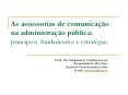As assessorias de comunica PowerPoint PPT Presentation