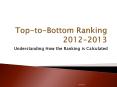 Top-to-Bottom Ranking 2012-2013 PowerPoint PPT Presentation