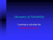 Measures of Variability