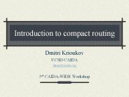 Introduction to compact routing