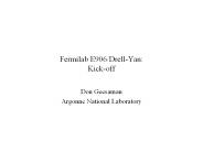 Fermilab E906/Drell-Yan: Kick-off