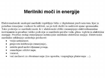 Merilniki moci in energije