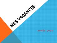 Mes vacances