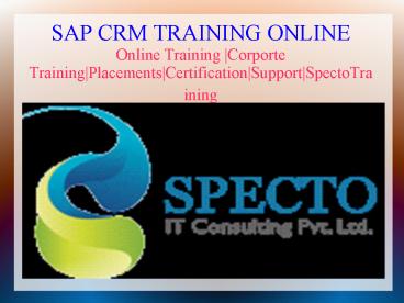 sap crm training online in canada