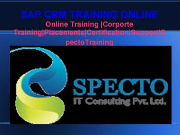 sap crm training online in Australia