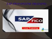 SAP FICO ONLINE TRAINING IN INDIA