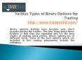 Various Types of Binary Options for Trading PowerPoint PPT Presentation