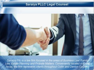 Estate Planning and Probate Matters - Saraiya Pllc
