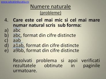 Numere naturale (probleme)