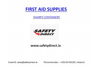 Sharps Containers in Ireland at safetydirect.ie