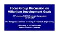 Focus Group Discussion on Millenium Development Goals 31st Annual PAASE Meeting PowerPoint PPT Presentation