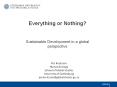Sustainable Development in a global perspective PowerPoint PPT Presentation