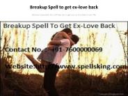 Breakup Spell To Get Ex-Love Back