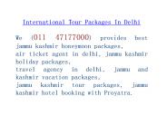Jammu Kashmir Honeymoon Packages