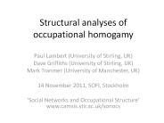 Structural analyses of occupational homogamy