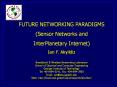 SENSOR NETWORKS PowerPoint PPT Presentation