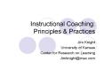 Instructional Coaching: Principles PowerPoint PPT Presentation